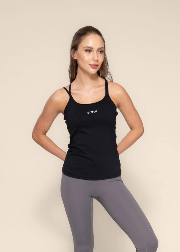 StrchFlex padded Tank top - Black - 1