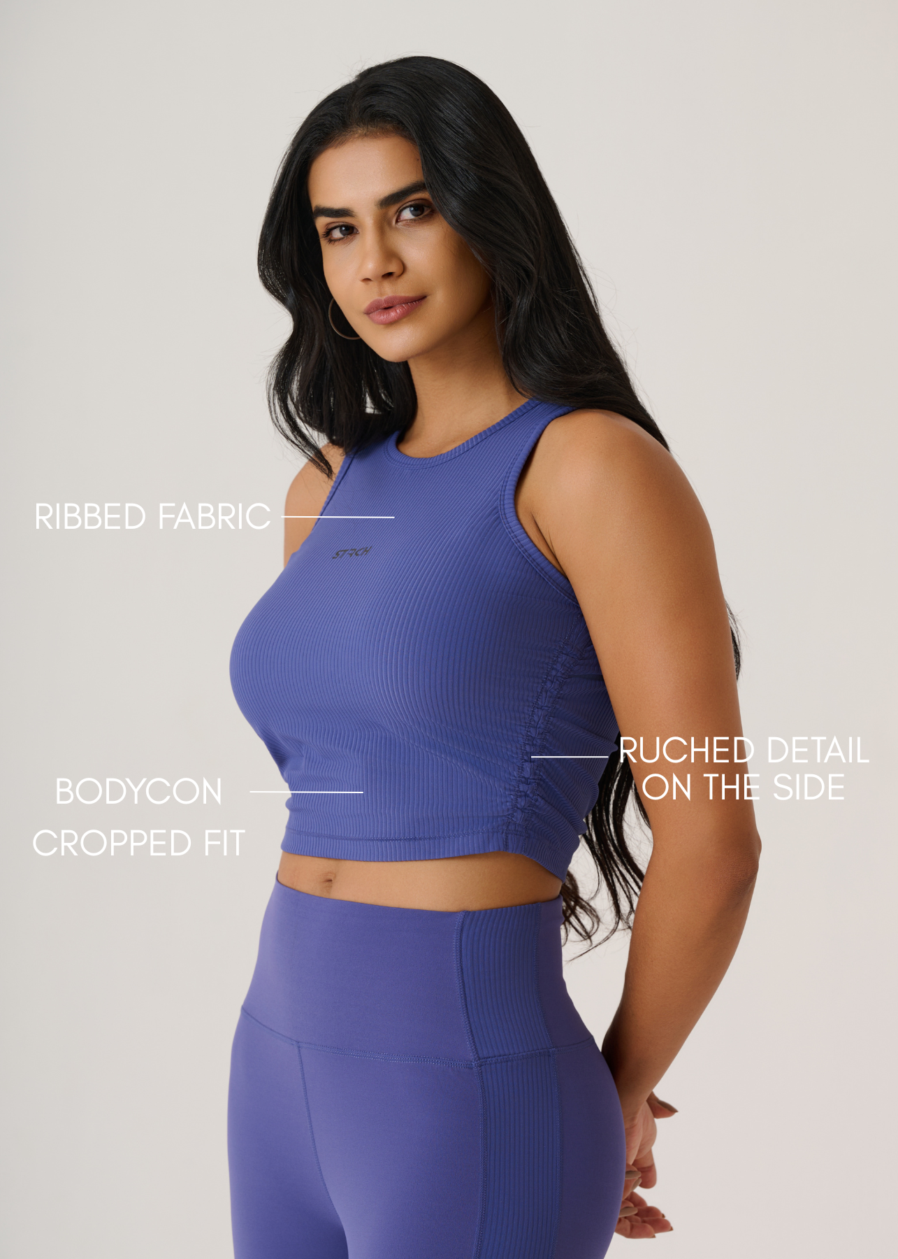 PlayCore Ribbed Tank-Skipper Blue