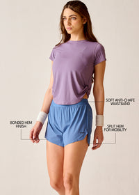 Breath-Easy Running Shorts - Steel Blue - 3