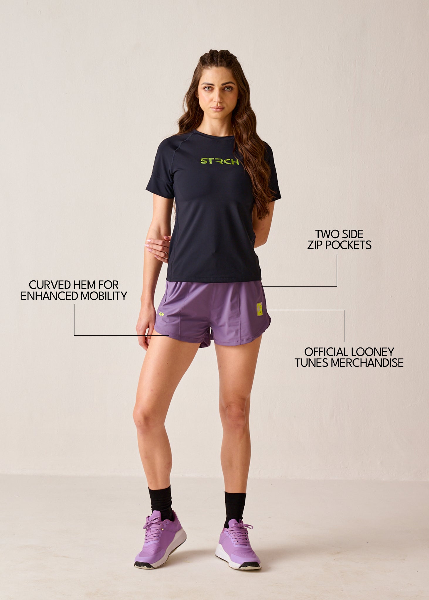 Looney Tunes Swift Shorts - Dusky Orchid - 3