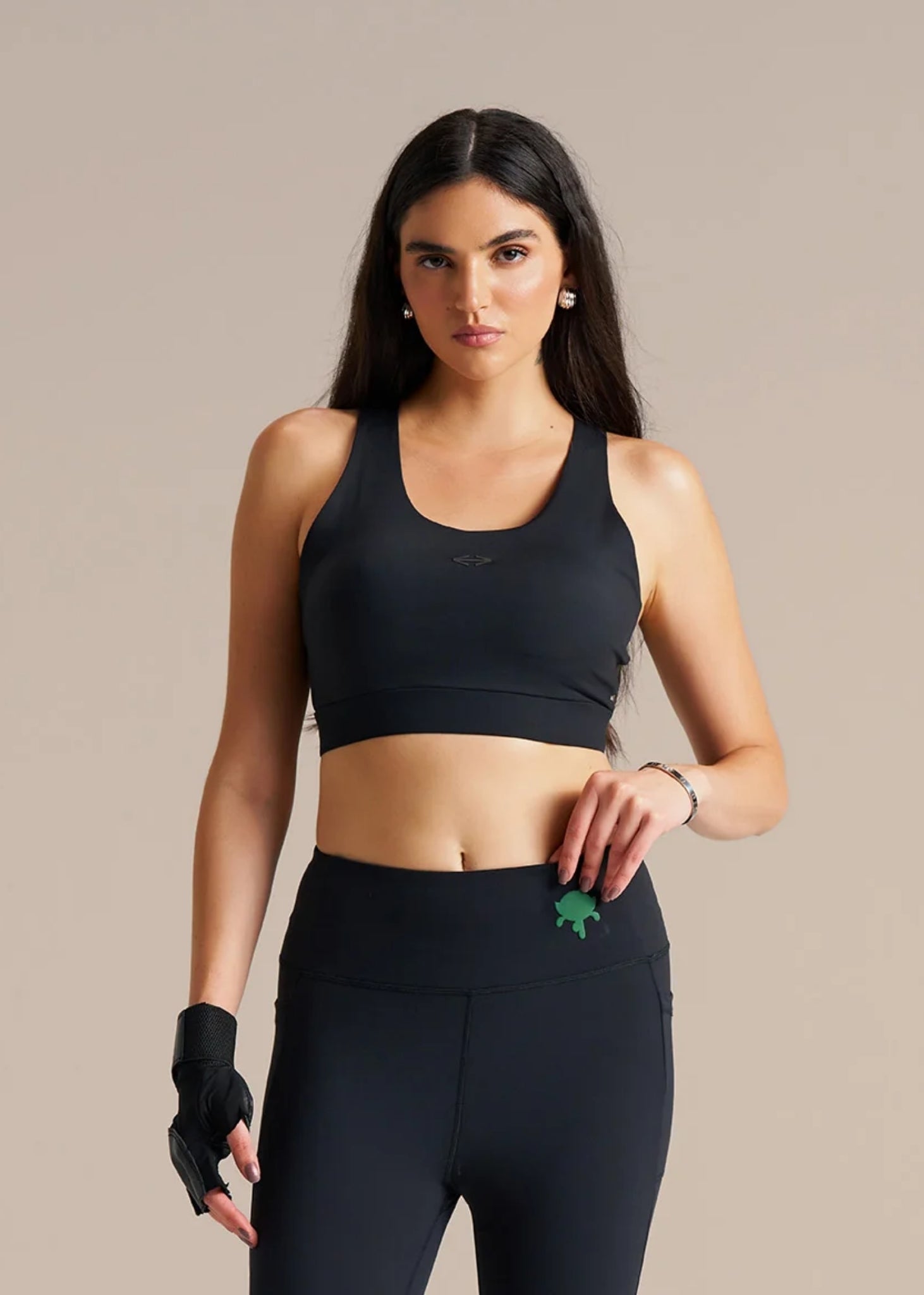 Power Puff Play Core Sports Bra - Black
