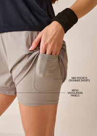 CoreActive Workout Shorts - Ultimate Grey - 3