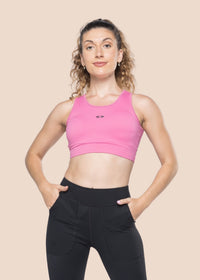 High Impact Basic Workout Sports Bra - Baby Pink