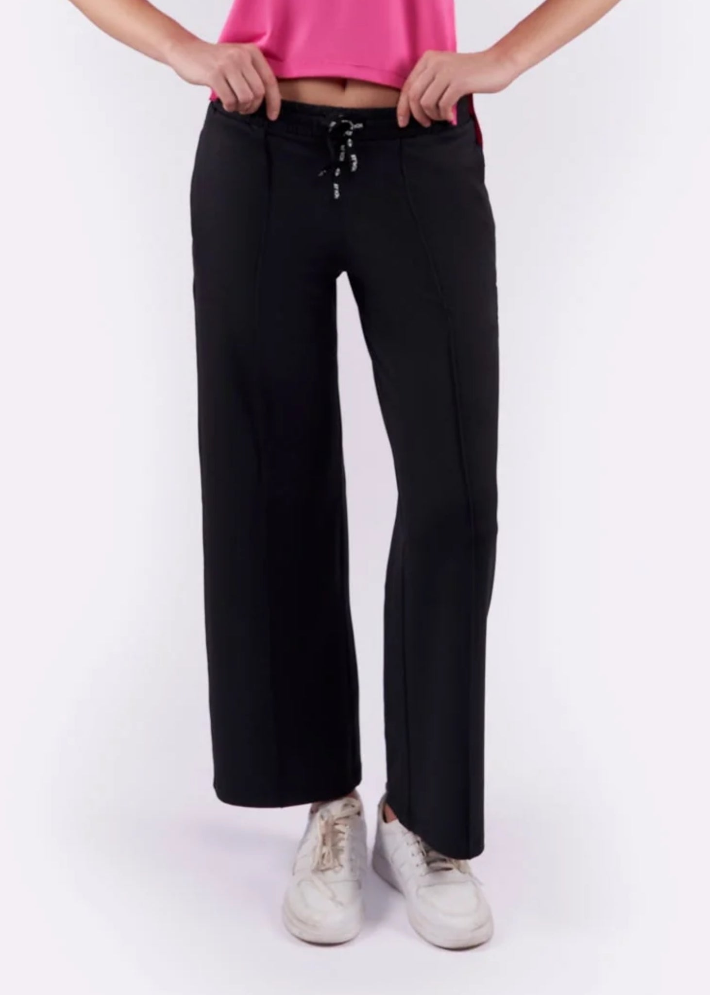 Women High Waist Flare Pants - Black