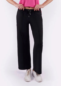 High Waist Flare Pants - Black