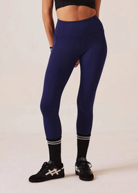 Gym-to-Yoga High Waist Leggings - Slim Fit - Navy