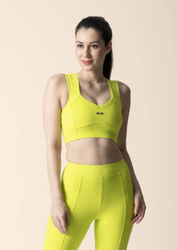 Reflective Gym Sports Bra - Neon Green