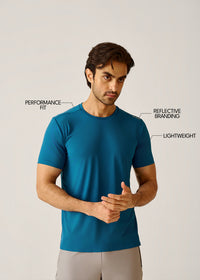 STRCHFLEX Active Core Tee Shirt - Teal Blue - 3