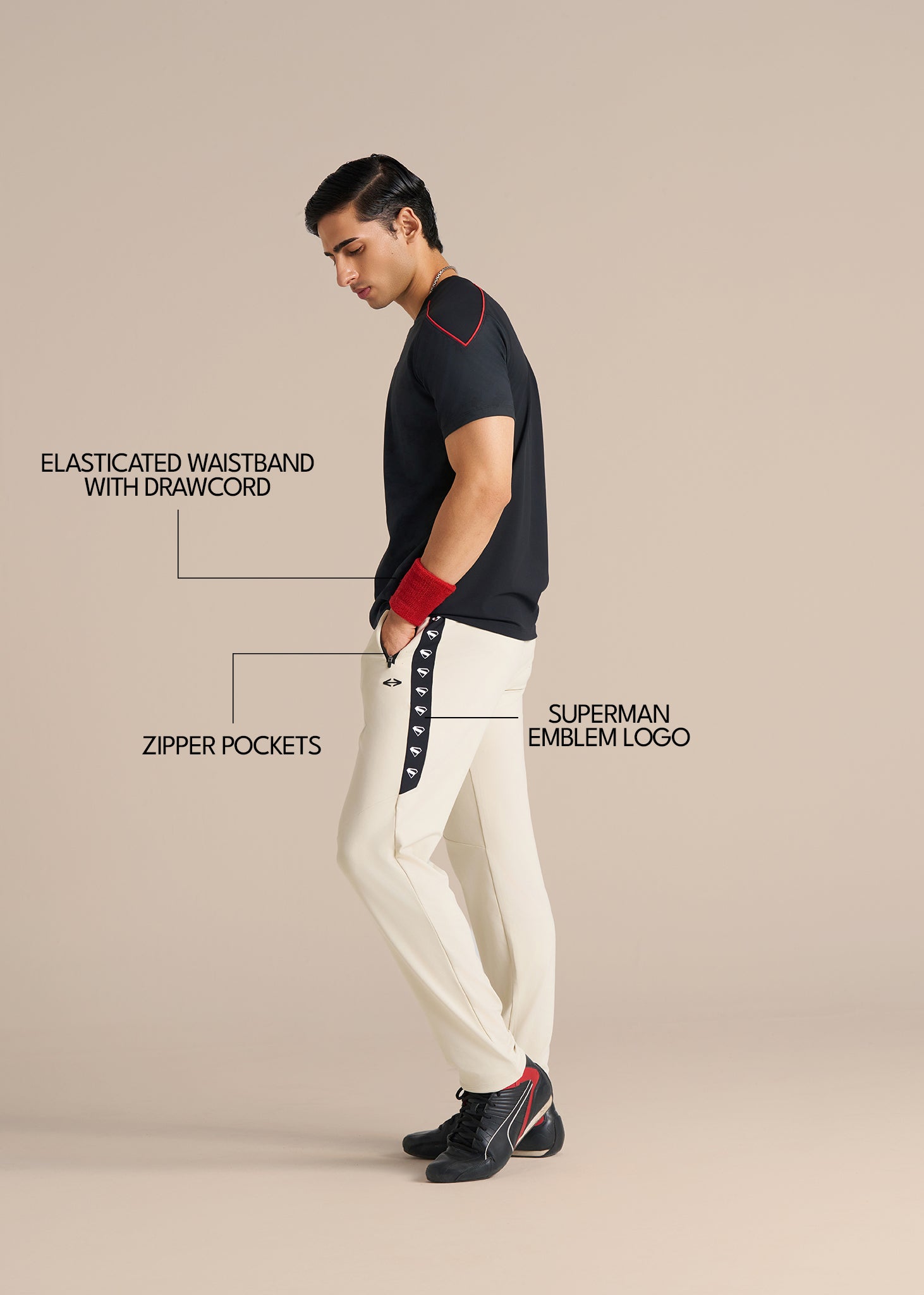 Man of Steel Track Pant - Fawn - 3