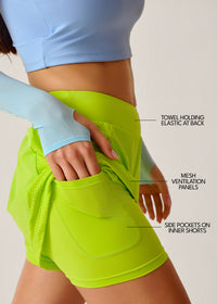 CoreActive Workout Shorts - Neon Green - 3