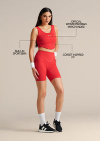 WonderForce Crop Top - Red - 3
