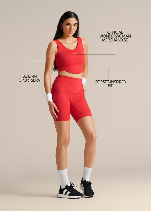 WonderForce Crop Top - Red - 3