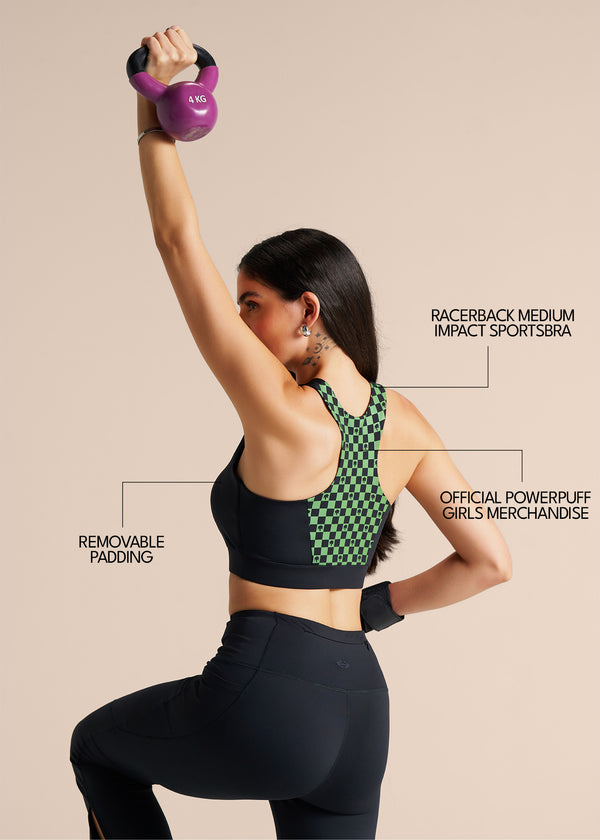Power Puff Play Core Sports Bra - Black - 3