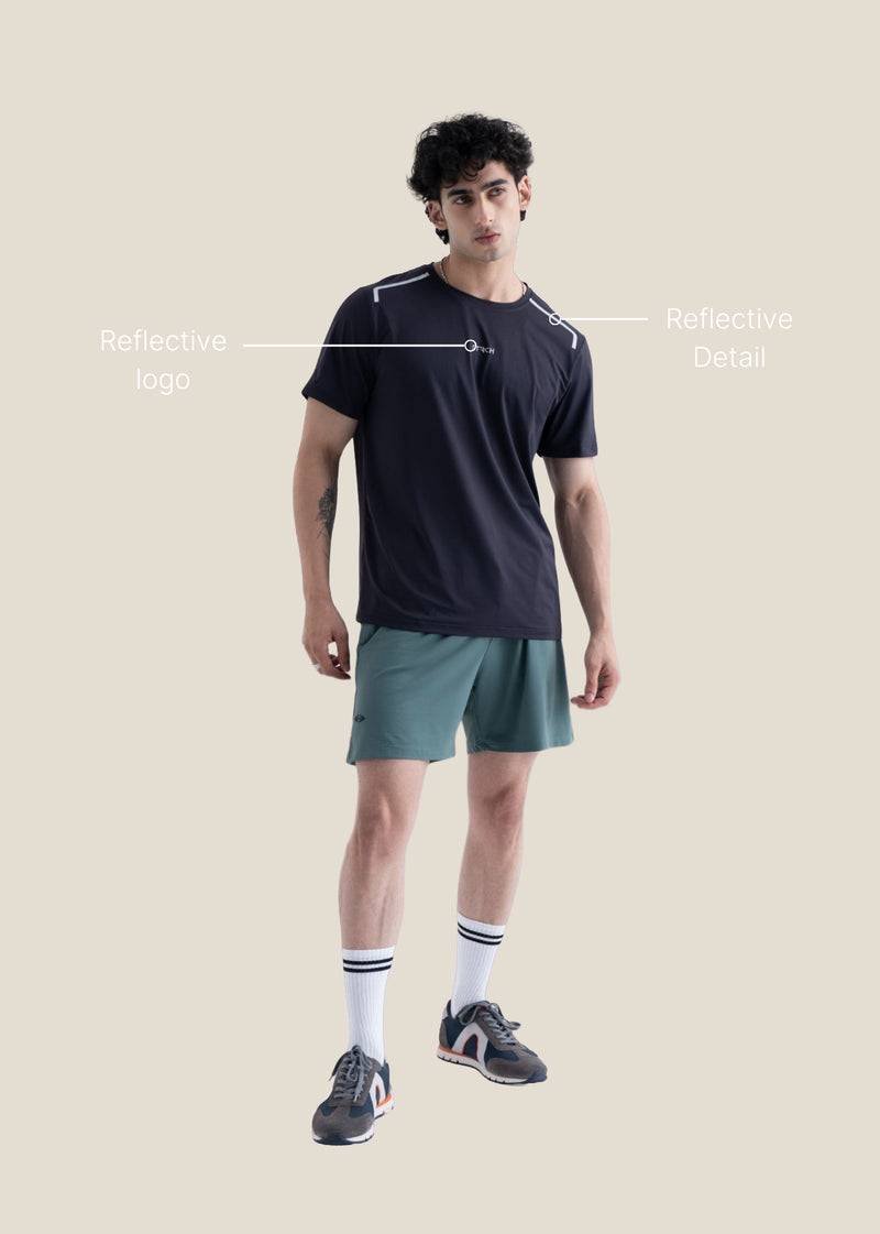 Men Running T Shirt - Iron Gray