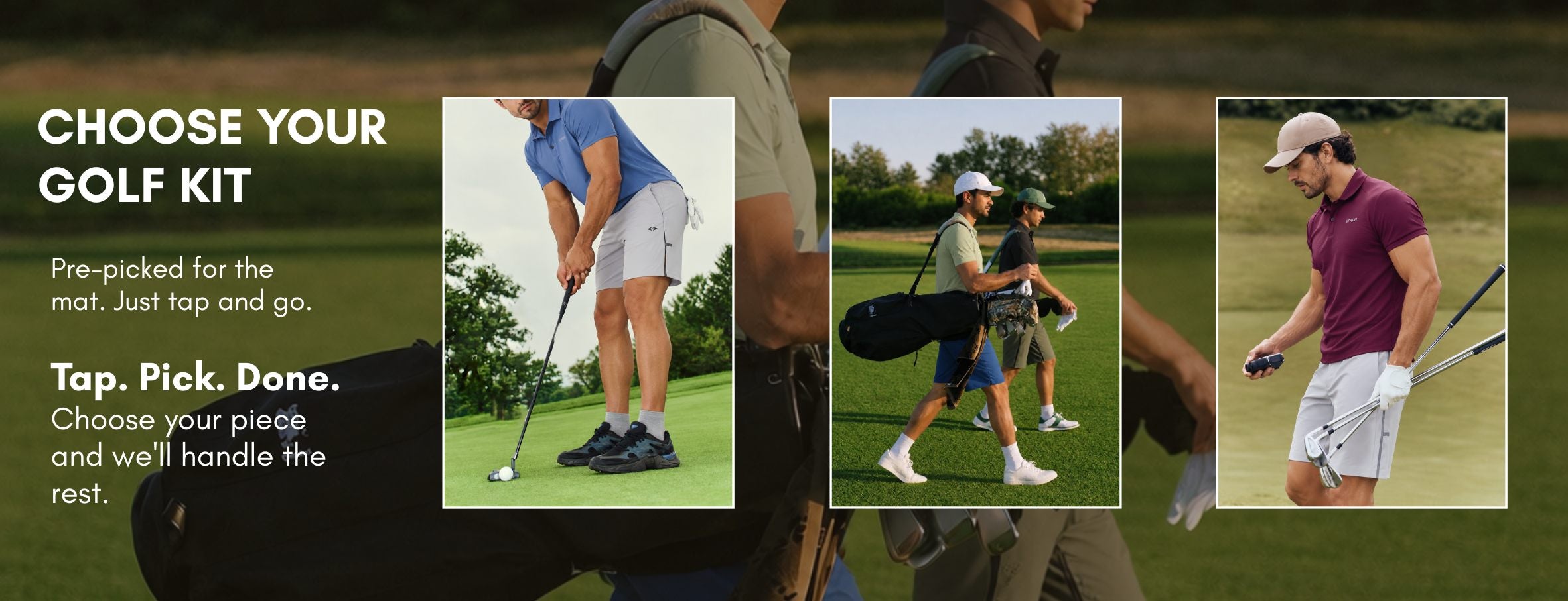 CHOOSE YOUR GOLF KIT